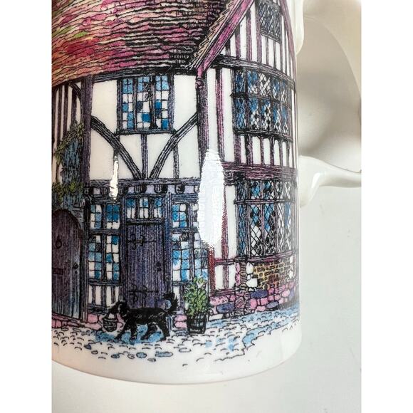 Dunoon England Fine Bone China Doorways Rose Cottage Cups set of 2- dogs & cats - Picture 10 of 11